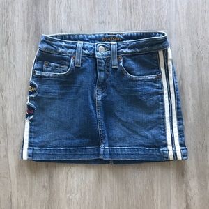 Hudson Jeans denim mini skirt w/ side stripes Sz24